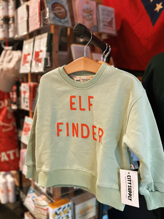 "Elf Finder" Oversized Drop Shoulder Kids Sweatshirt