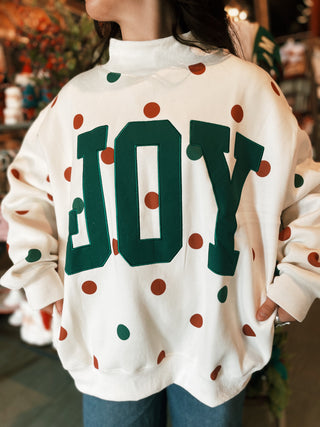 Joy Patch Polka-Dot Mock Neck