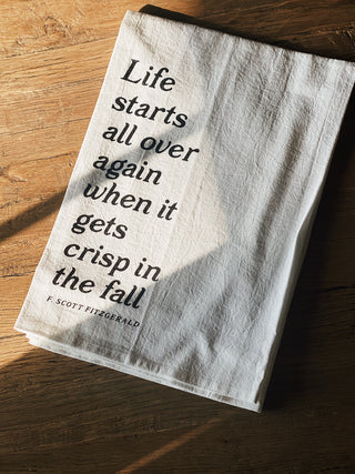 Crisp In The Fall Autumnal Tea Towel