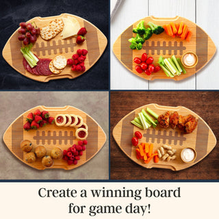 Totally Bamboo - Flip, Serve & Store® Football Charcuterie Board with Lid