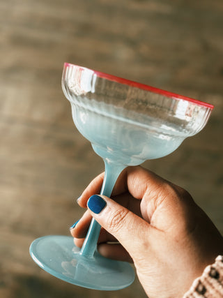 Ombre Margarita Glass- Blue