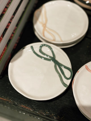 Stoneware Dish with Bow