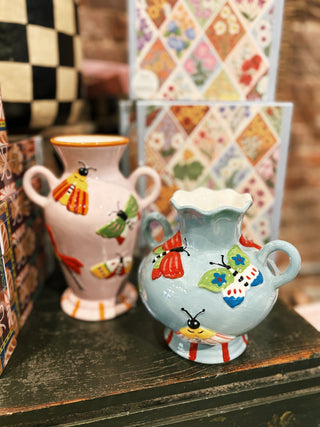 Ceramic Butterfly and Moth Vases