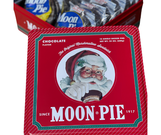 MoonPie Red Santa Holiday Tin