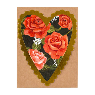 Red Roses Heart Specialty Valentine Greeting Card