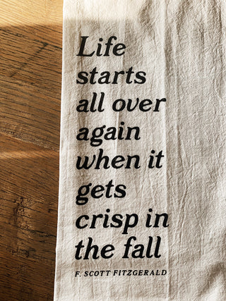 Crisp In The Fall Autumnal Tea Towel