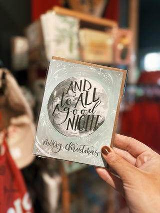 Christmas Moon Holiday Greeting Card