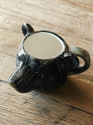 Stoneware Animal Head Shaped Mug