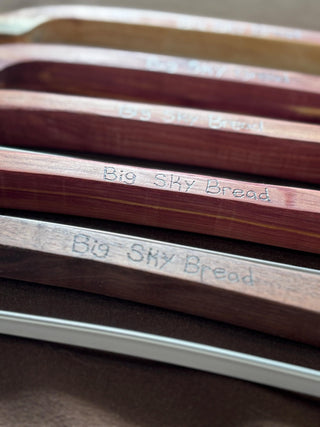 Handmade Sourdough Bread Knife Serrated Wooden Walnut Handle: Red Cedarwood