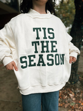Holly Jolly & Tis The Season Reversible Mock-Neck