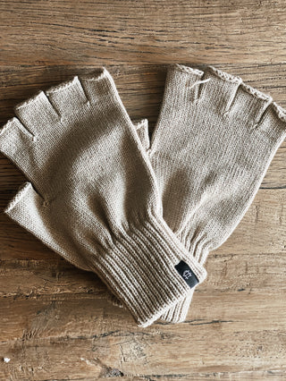 Merino Wool and Recycled Poly Fingerless Gloves