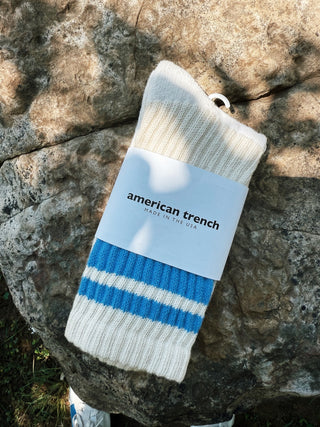The Mono Stripe Socks: Blue