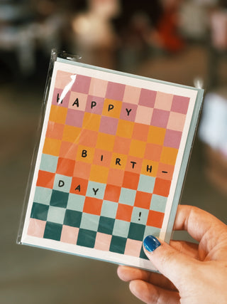 Colorful Checkerboard | Birthday Card