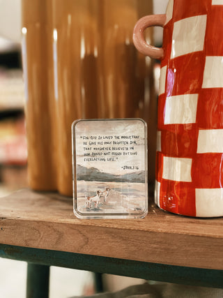 John 3:16 Acrylic Scripture Block