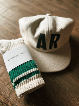 The Mono Stripe Socks: Kelly Green