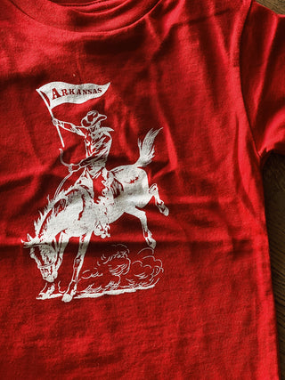 Arkansas Cowboy Kid's T-Shirt- Red