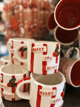 Merry & Bright Wreath Mug