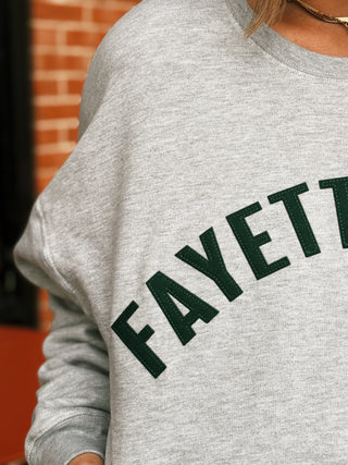 Fayetteville Crewneck Sweatshirt: Grey