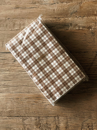 Harvest Brown Plaid Paper Dinner Napkins