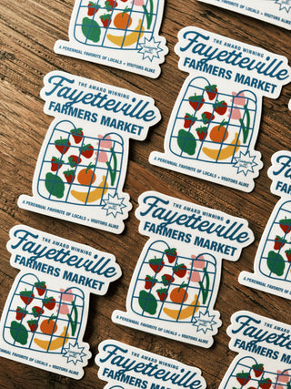 Fayetteville Farmers Market Bag Die Cut Sticker
