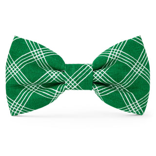 Emerald Plaid Spring Bow Tie: Small