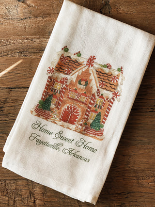 Home Sweet Home Gingerbread Dishtowel