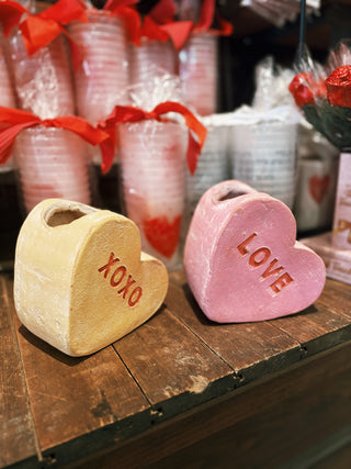 Clay Conversation Heart Vases (PICK-UP ONLY)