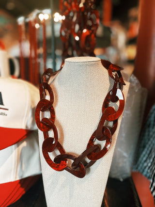 Statement Resin Linked Chain Necklace