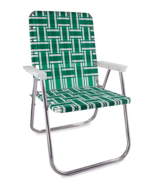 Lawn Chair USA - Green and White Stripe Classic Lawn Chair: Classic