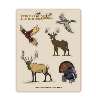 Weatherproof Hunting Sticker Sheet