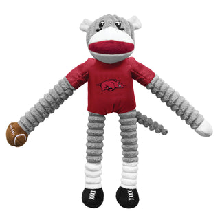 Arkansas Razorbacks Team Sock Monkey Pet Toy