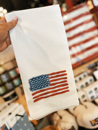 American Flag Tea Towel