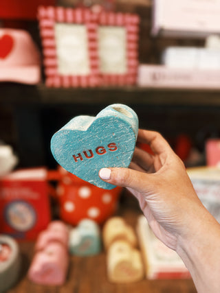 Clay Conversation Heart Candle Holders (PICK-UP ONLY)