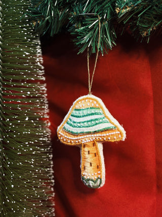 Beaded Mushroom Ornament