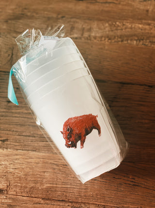 Red Hog Frosted Cups | Set of 6