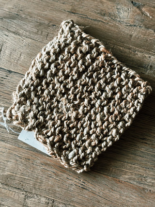 Square Jute Crocheted Pot Holder