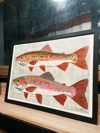 Framed Fish Painting ( PICK-UP ONLY)
