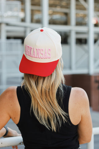 Pink Arkansas Vintage Trucker Hat