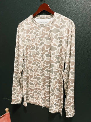 Burlebo: Long Sleeve Go To Tee - Classic Deer Camo
