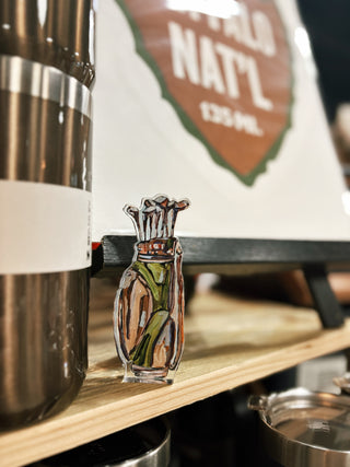 "Golf Clubs" Acrylic Shelfie