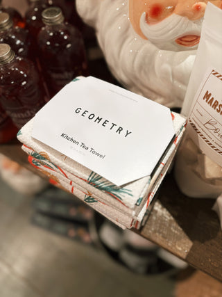 Geometry - Christmas Cocktails Tea Towel