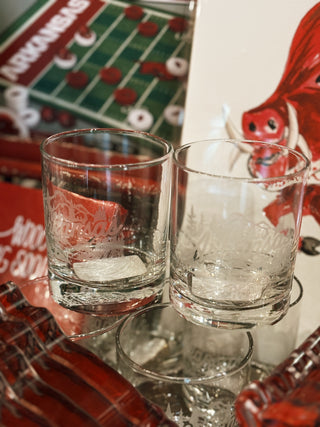 Arkansas State Old Fashion Glass