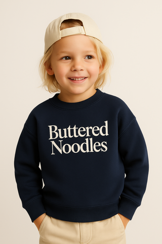 Buttered Noodles Kids Crewneck