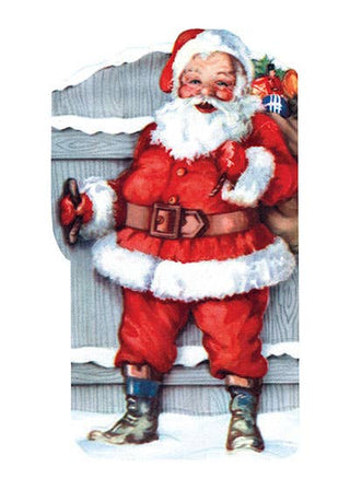 Santa Opening a Gate - Christmas Card