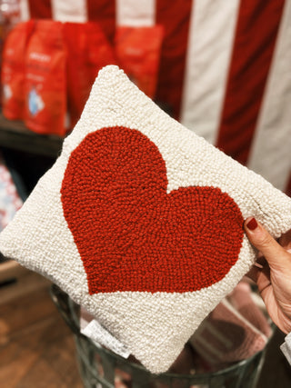 Red Heart Hook Pillow