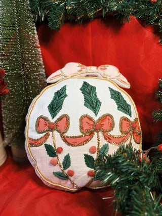 Ornament Shaped Pillow with Embroider