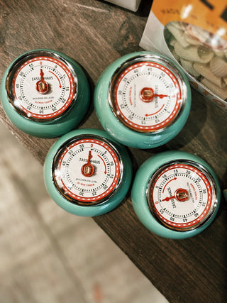 Retro Kitchen Timer- Mint Green