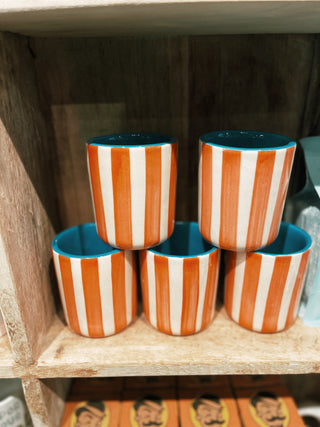 Striped Ceramic Cups