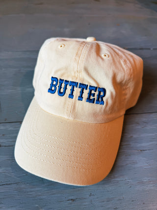 Butter Baseball Cap Dad Hat- Yellow