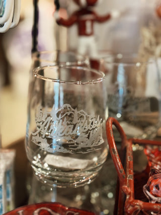 Arkansas State Stemless Wine Glass